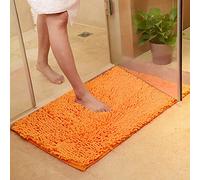 DOTBUY Tapis de bain antidérapant super absorbant doux et confortable Chenille 40 x 60 cm Orange