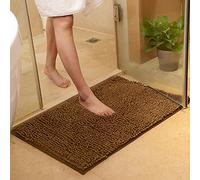 DOTBUY Tapis de Salle de Bain Chenille Super Absorbant Anti-dérapant - Confortable pour Douche (40 * 60cm, Marron)