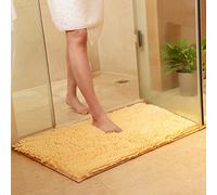 DOTBUY Tapis de Salle de Bain, Chenille Super Absorbant Anti-dérapant Tapis de Bain Confortable Tapis de Salle de Bain Tapis de Douche (50 * 80cm, Couleur crème)