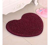 DOTBUY Tapis de Salle de Bain, Chenille Super Absorbant Anti-dérapant Tapis de Bain Confortable Tapis de Salle de Bain Tapis de Douche (50 * 60cm, Violet foncé)
