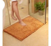 DOTBUY Tapis de Salle de Bain, Chenille Super Absorbant Anti-dérapant Tapis de Bain Confortable Tapis de Salle de Bain Tapis de Douche (60 * 90cm, Champagne)