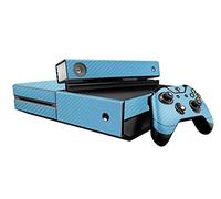 DOTBUY Xbox One Autocollant Console Decal Vinyl Skin Sticker + 2 Autocollant Manette + 1 Autocollant Kinect Set (Carbon Fiber Blue)