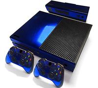 DOTBUY Xbox One Autocollant Console Decal Vinyl Skin Sticker + 2 Autocollant Manette + 1 Autocollant Kinect Set (Glossy Blue)