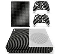 DOTBUY Xbox One S Autocollant Console Decal Vinyl Skin Sticker + 2 Autocollant Manette + 1 Autocollant Kinect Set (Carbon Fiber Black)