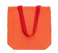 dotcomgiftshop Cabas en coton bicolore - Corail
