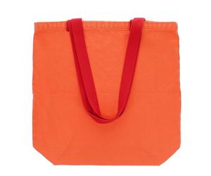 dotcomgiftshop Cabas en coton bicolore - Corail