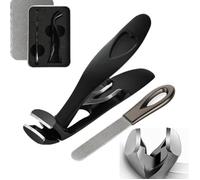 Dotmalls Cumuul ClipMaster Pro | Coupe Ongles Pieds Dur Et Epais | Ergonomic Angled Head Senior Toenail Clipper | noir 1pc