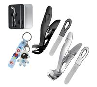 Dotmalls,Dotmalls MaîTre-Clip Pro,Coupe Ongles Pieds Dur Et Epais,Dotmalls Cumuul ClipMaster Pro,Coupe Ongle Pied,Coupe-Ongles pour Pieds à TêTe InclinéE Ergonomique pour Seniors (Schwarz+Silber)