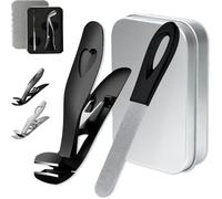 Dotmalls, Dotmalls MaîTre-Clip Pro, Coupe Ongles Pieds Dur Et Epais, Ergonomic Angled Head Senior Toenail Clipper, adaptée aux ongles épais ou aux personnes âgées (Schwarz)