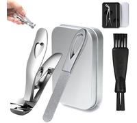 Dotmalls Maître-clip Pro, Ensemble de coupe-ongles senior, Coupe-ongles Ergonomique à Large Tête Angulaire avec lime à ongles Sharp (Argent)