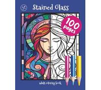 DotMop Stained Glass Coloring Book Serenity Volume 4: Timeless Angelic Icons - Calming Sacred Portraits for Spiritual Relaxation