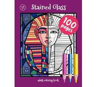 DotMop Stained Glass Stress Relief Volume 5: Ancient Egyptian Calming Portraits of Gods, Scarabs, and Hieroglyphs