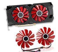Dotodo FD10U12S9-C Lot de 2 ventilateurs de refroidissement de carte graphique à 4 broches pour XFX RX 570 RS RX 580 RS