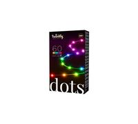Twinkly Dots 3m, Bandeau LED Multicolore, Bandeau LED RGB Flessible, Compatible Home Kit, Alexa, Google Home, Éclairage LED Gaming, 16 M+ De Couleurs, Alimentation Usb, Contrôle App, Fil Noir, 60 LED