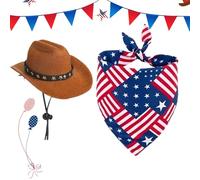 Dottduya 4 Juillet Ensemble de Tenue d'oies, vêtements d'oies patriotiques - Tenue Animale du Drapeau extérieur,Costume d'oies de Vacances Mignons pour Accessoires de fête de Jardin