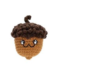 Dottduya au crochet Acorn, poupées amusantes au crochet - Jouet de soutien émotionnel - Bureau au crochet Tinecone - Jouet en tricot pour chants de Noël, bâton d'anniversaire, vacances