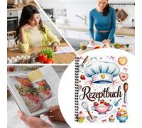 Dottduya Carnet de Recettes à Reliure | Livre de Cuisine Relié pour Pâtisserie Maison,Organisateur Alimentaire Rigide et Accessoires pour Pâtisserie, Plats Végétariens, Salades, Dîners, Desserts,