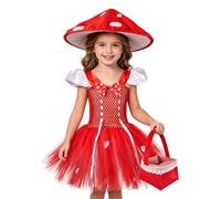 Dottduya Costume de fée champignon pour fille | Cosplay - Tutu pour jeux de rôle | pour représentations de carnaval, spectacles sur scène, fêtes costumées, productions de film, mascarade