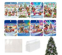 Dottduya Détenteurs d'argent de Noël,détenteurs d'argent de Noël pour espèces,8 pièces Porte-Monnaie de Dessin animé de Chien - Ornements de Vacances Amusants, pendentifs de noël avec enveloppes pour