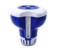 Dottduya Flotteur doseur de 17,8 cm avec thermomètre - Distributeur de chlore 2 en 1 pour piscine et - Dosage réglable pour tablettes de chlore - Doseur de piscine robuste