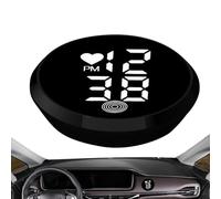 Dottduya Horloge de tableau de bord | Horloge numérique adhésive pour voiture | Petit affichage de l'heure LED adhésif pour voiture, camion, moto, tableau de bord, sortie d'air