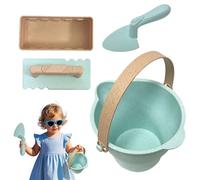 Dottduya Jouet de plage de voyage - Jouet de plage - Jouet de plage - Jouet de voyage - Seau à sable - Pelles - Boîte à sable - Kit d'outils avec sac en maille pour l'extérieur