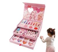 Dottduya Kit de maquillage pour petites filles | Jeu de rôle | Maquillage de princesse pédagogique pour anniversaires, fêtes, école, représentations théâtrales