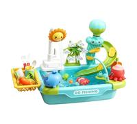 Dottduya Lavabo Jouet avec Eau Courante - Jouet Électrique de Simulation, de Cuisine pour | pour Garçons Filles Maternelle Extérieur Jardin Plage Camping Maison Salle de Bains Salle