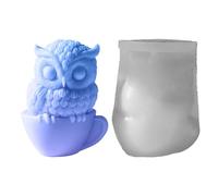 Dottduya Moule en silicone en forme de chouette, pour la fabrication de bougies hiboux, pour les débutants pour le plaisir pratique du savon, des bougies, du plâtre