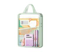 Dottduya Porte-documents A4 - En forme de L - Réutilisable - Portable - Pour papier, lettres, reçus, bureau, école, jeux de société, voyages, salle de classe