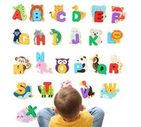 Dottduya Puzzle Alphabet | Puzzle en Bois Éducatif Animaux,Apprentissage Motricité Fine Jeu Éducatif pour dès 3 Ans Maternelle École Maison Voyage