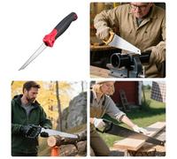 Dottduya Scie À Guichet Pliante - Scie Placo Pliable 15 Cm Avec Lame À Denture Triple - Couteau à Cloisons pour Travail du Bois PVC Métal,Outil de Taille Jardin avec Lame Découpante