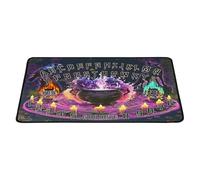 Dottduya Tableau noir mat Oracle | Radiesthésie cérémoniale Tapis en caoutchouc - Coussin portable de tarot d'autel pour rechercher et réunion de sorcière