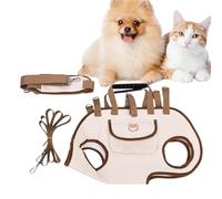 Dottduya Transporteur pour Chien | Sac Porte Chien Et Harnais pour Chiot,Harnais Porte Chat avec Bretelle Respirant Imperméable pour Camping Randonnée Plein Air Chat