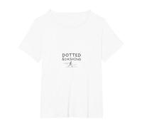 Dotted & Dashing: Witty Runner Minimalist Devise T-Shirt, Femme Grandes Tailles, Blanc, 2X