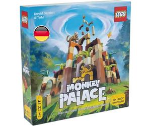 Dotted Games - Monkey Palace : Un Jeu de société Lego - Pierre sur Pierre pour Le Palais Le Plus somptueux ! Jeu de Blocs de Construction Familial Amusant pour Enfants et Adultes - Version Allemande