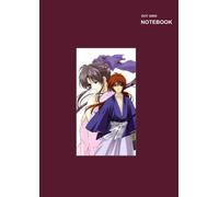 Dotted Grid Sketchbook: Dotted Pages, 110+ Pages, A4, 8.27 Inch X 11.69 Inch, Rurouni Kenshin Wandering Samurai Pink Notebook Cover.