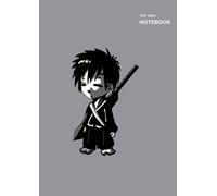 Dotted Grid Sketchbook Soft Cover: Dotted Pages, 8.27 X 11.69 Inches, A4, 110 Pages, Himura Kenshin Chibi Rurouni Kenshin Wandering Samurai Grey Notebook Cover.