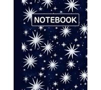 dotted line inlay Notebook for writing, for work, 7x9, notes in school, university, college, office, home. For student.: star pattern