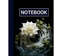 dotted line inlay Notebook for writing, for work, 7x9, notes in school, university, college, office, home. For student.: art flower