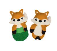 Dotty Design Knitty Critters - Bedtime Buddies - Felix Fox | Kit de crochet pour débutants avec fil recyclé