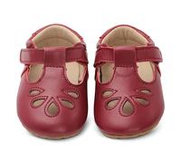 Dotty Fish Bébé Fille Emily Shimmy Shoes, Rouge, 18.5 EU