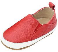 Dotty Fish Mixte bébé Chaussures en Cuir pour Bébé, Baskets Unisexes Chaussure de Premi re Randonn e, Rouge, 22.5 EU