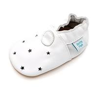 Dotty Fish Mixte Enfant Chaussures En Cuir Souple Pour Garçons First-walker-shoe, Étoiles Blanches, 25 EU