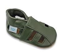Dotty Fish Sandales Bébé Cuir Semelle Souple - Kaki 6-12 mois