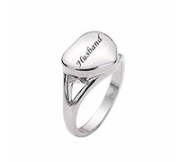 DOTUIARG 9 Taille Coeur en Forme de Crémation Ouvrable Cendre Urne Anneaux Doigts Coeur Pet Bague Commémorative pour Femmes Bijoux Pet Memorial