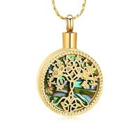 DOTUIARG Arbre de vie Bijoux de crémation pour cendres Collier urne pour humain/animal de compagnie