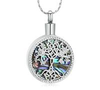 DOTUIARG Arbre de vie Bijoux de crémation pour cendres Collier urne pour humain/animal de compagnie