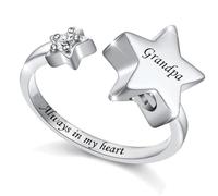 DOTUIARG Bague en forme d’urne pour les femmes Ashes Souvenir commémoratif en acier inoxydable