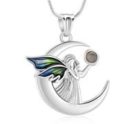 DOTUIARG Bijoux de crémation Arbre de Vie Cylindre en cristal Pendentif urne pour cendres Souvenirs d’animaux en acier inoxydable Colliers commémoratifs de cendres